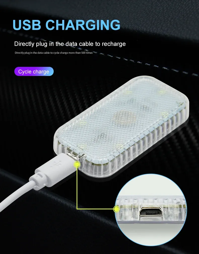 Lampe LED installée dans un coffre de rangement