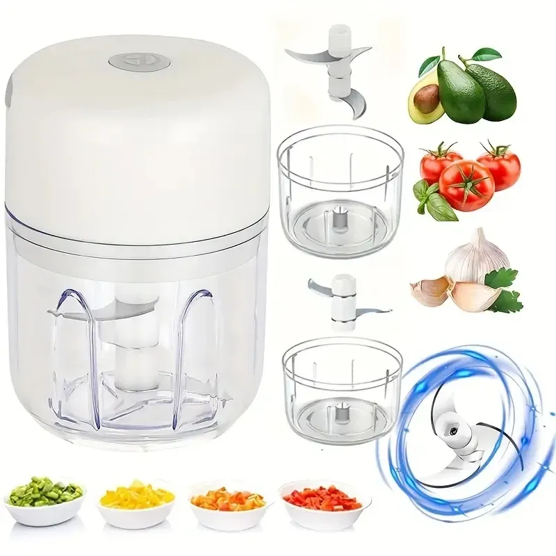 Hachoir à ail électrique portable 250 ml sans fil 4