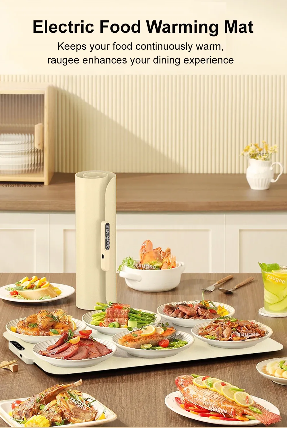Tapis chauffant pliable en silicone, vue d'ensemble