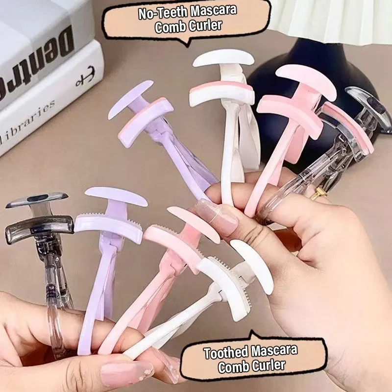Recourbe-cils portable à pince, recourbe-cils grand angle avec peigne et coussinet en caoutchouc, bouclage naturel rapide et longue tenue 6