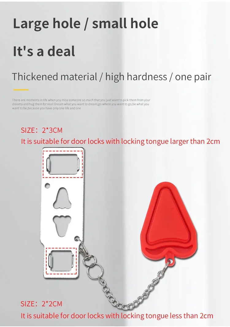Serrure de porte portable installée sur une porte