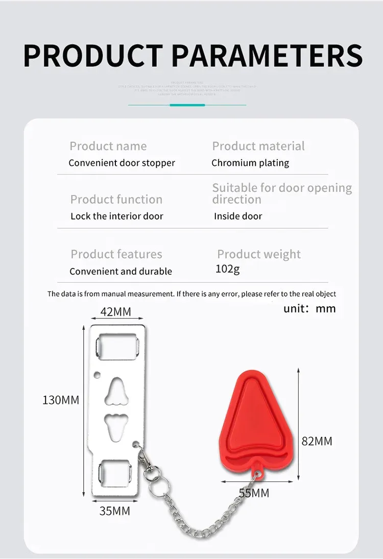 Serrure de porte portable en situation