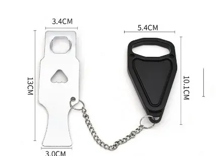 Verrou de porte portable, cadenas de sécurité à double orifice en métal, verrou de sécurité antivol pour la maison et la chambre d'hôtel 8