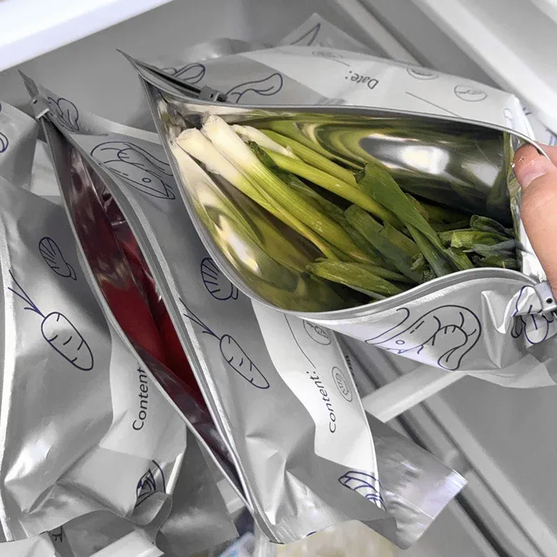 Sacs de conservation en aluminium, mise en situation