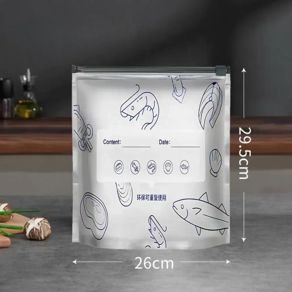 Sacs de conservation alimentaire en aluminium réutilisables avec fermeture éclair, lot de 10, grande capacité 8