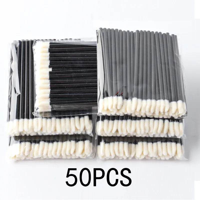 50/500/1000 pièces, pinceaux à lèvres en gros, pinceaux de maquillage, applicateurs pour extensions de cils, applicateurs de brillant à lèvres et de rouge à lèvres, baguettes, kit de maquillage cosmétique 7