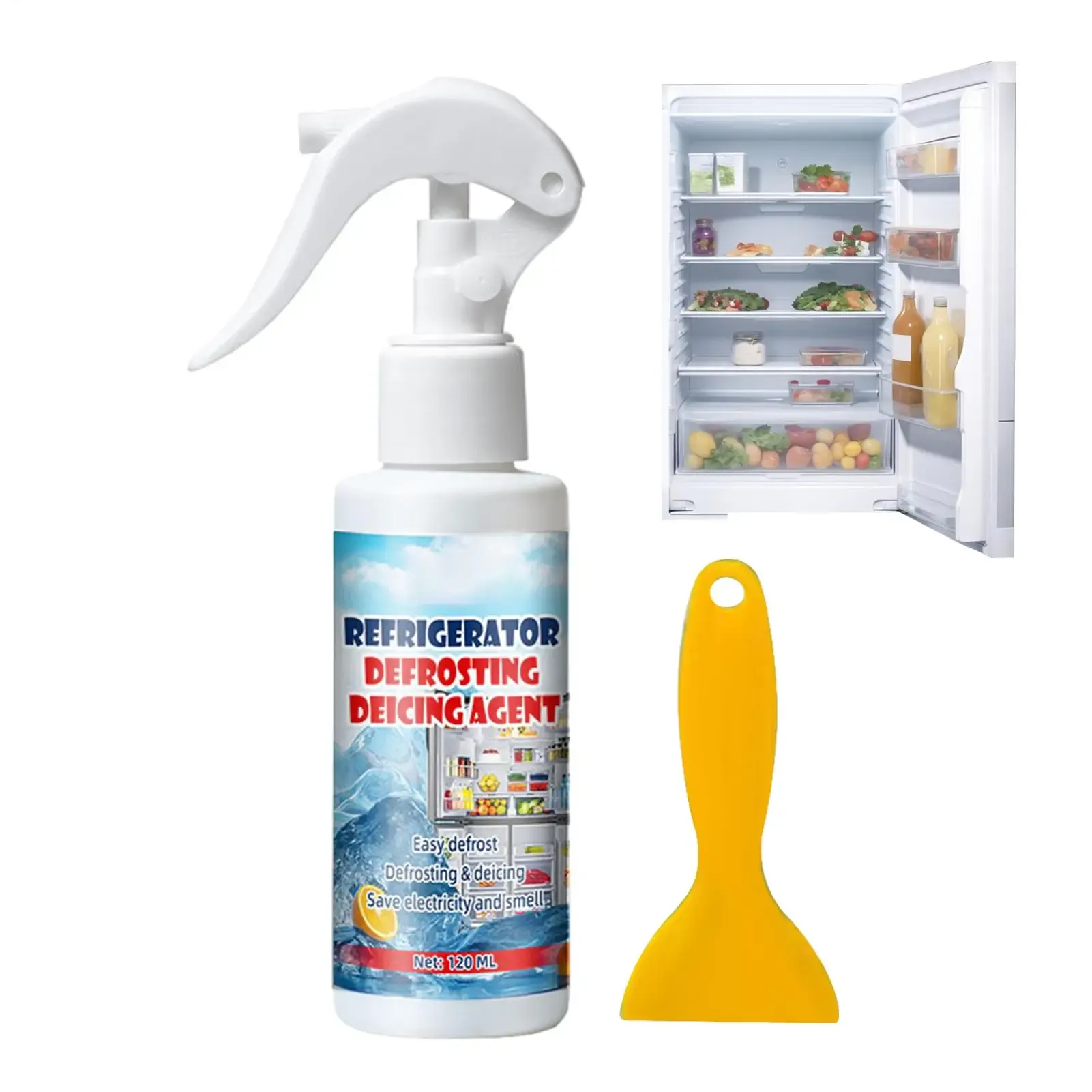 Dégivrant pour réfrigérateur, spray pour congélateur, nettoyant domestique pour congélateur 6