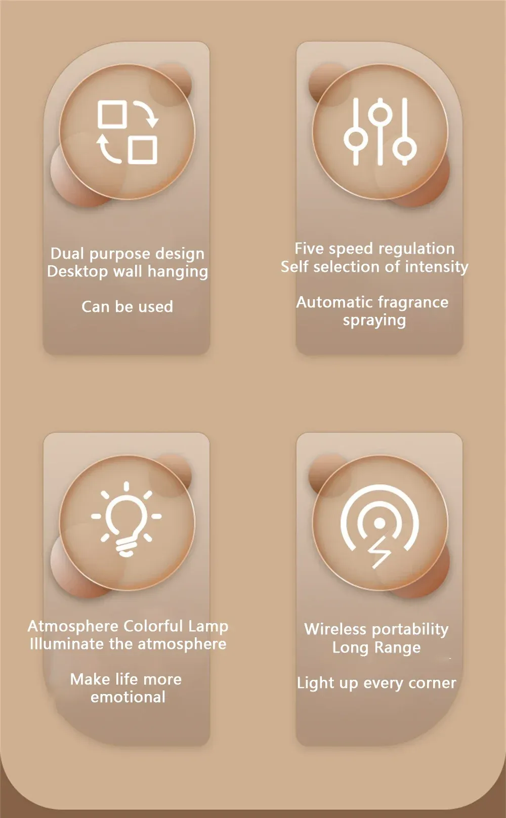 Détail du design du diffuseur d'arômes