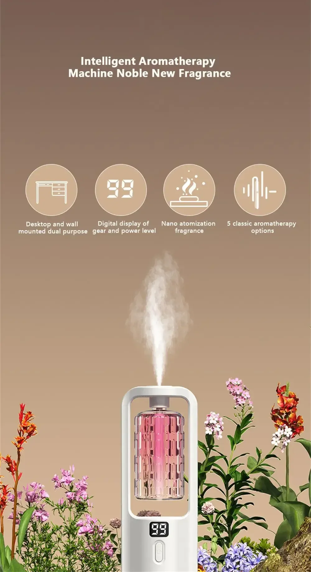 Diffuseur d'arômes rechargeable en situation