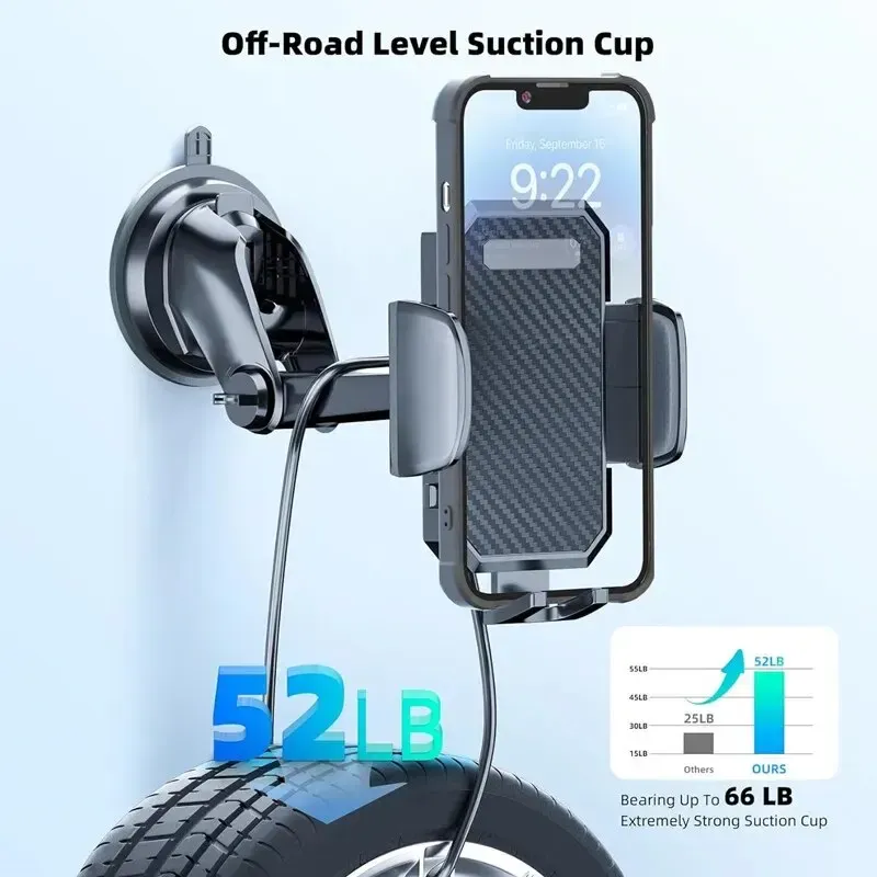 Support de téléphone à ventouse pour voiture, support de montage, ventouse, support de cellule mobile pour smartphone, iPhone, Xiaomi, Huawei, Samsung

Wait, that's not a translation: the source is already in French. A cleaner version would be:

Support de téléphone à ventouse pour voiture, compatible smartphone iPhone, Xiaomi, Huawei et Samsung 5