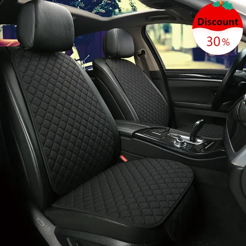 Housse de protection universelle pour siège auto en lin, avant et arrière, idéale pour l'été, coussin de siège, compatible berline, SUV et pick-up, accessoires d'intérieur automobile