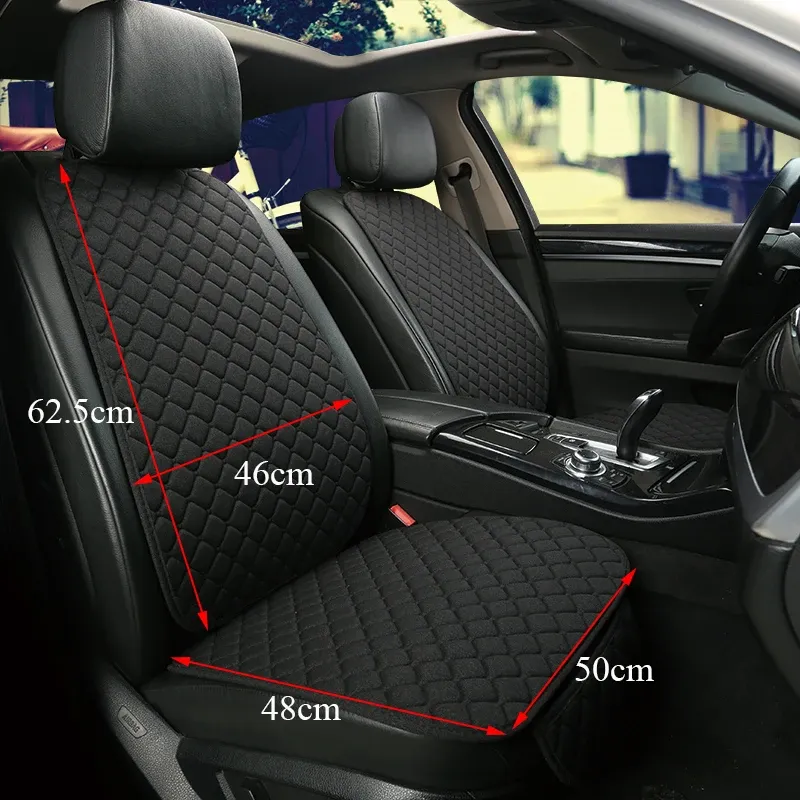 Housse de protection universelle pour siège auto en lin, avant et arrière, idéale pour l'été, coussin de siège, compatible berline, SUV et pick-up, accessoires d'intérieur automobile 3