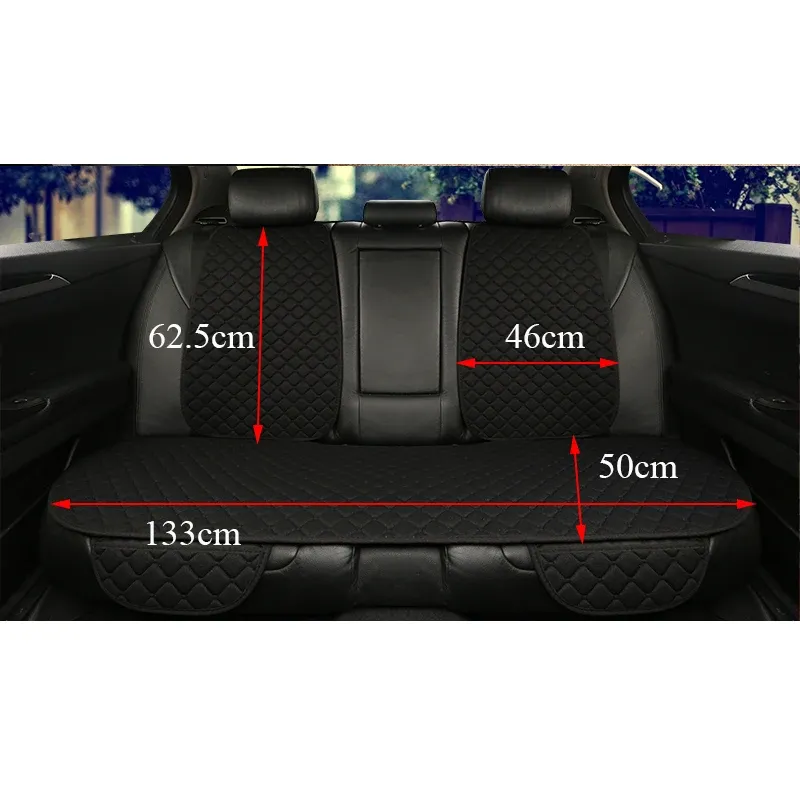 Housse de protection universelle pour siège auto en lin, avant et arrière, idéale pour l'été, coussin de siège, compatible berline, SUV et pick-up, accessoires d'intérieur automobile 4
