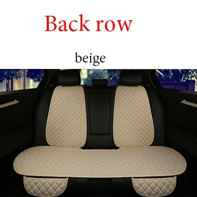 Housse de protection universelle pour siège auto en lin, avant et arrière, idéale pour l'été, coussin de siège, compatible berline, SUV et pick-up, accessoires d'intérieur automobile 25