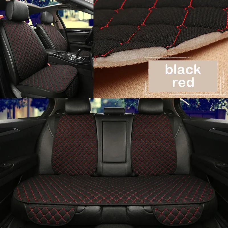 Housse de protection universelle pour siège auto en lin, avant et arrière, idéale pour l'été, coussin de siège, compatible berline, SUV et pick-up, accessoires d'intérieur automobile 19