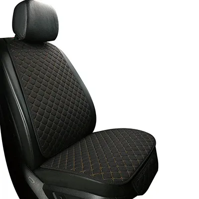 Housse de protection universelle pour siège auto en lin, avant et arrière, idéale pour l'été, coussin de siège, compatible berline, SUV et pick-up, accessoires d'intérieur automobile 27