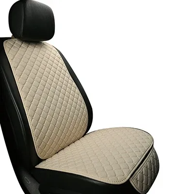 Housse de protection universelle pour siège auto en lin, avant et arrière, idéale pour l'été, coussin de siège, compatible berline, SUV et pick-up, accessoires d'intérieur automobile 29
