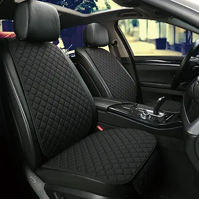 Housse de protection universelle pour siège auto en lin, avant et arrière, idéale pour l'été, coussin de siège, compatible berline, SUV et pick-up, accessoires d'intérieur automobile 10
