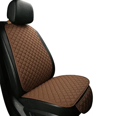 Housse de protection universelle pour siège auto en lin, avant et arrière, idéale pour l'été, coussin de siège, compatible berline, SUV et pick-up, accessoires d'intérieur automobile 11