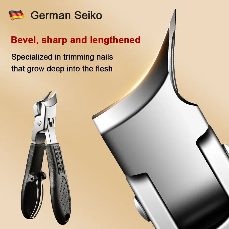 Coupe-ongles à bord incliné 60° anti-éclaboussures, ensemble professionnel haut de gamme avec coupe-ongles obliques à bec d'aigle pour ongles incarnés 6