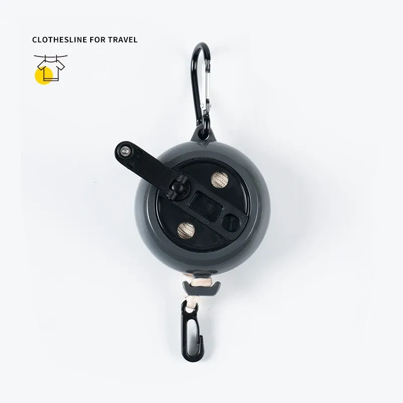 Corde à linge portable rétractable et réglable pour le camping, la randonnée et l'usage intérieur 11