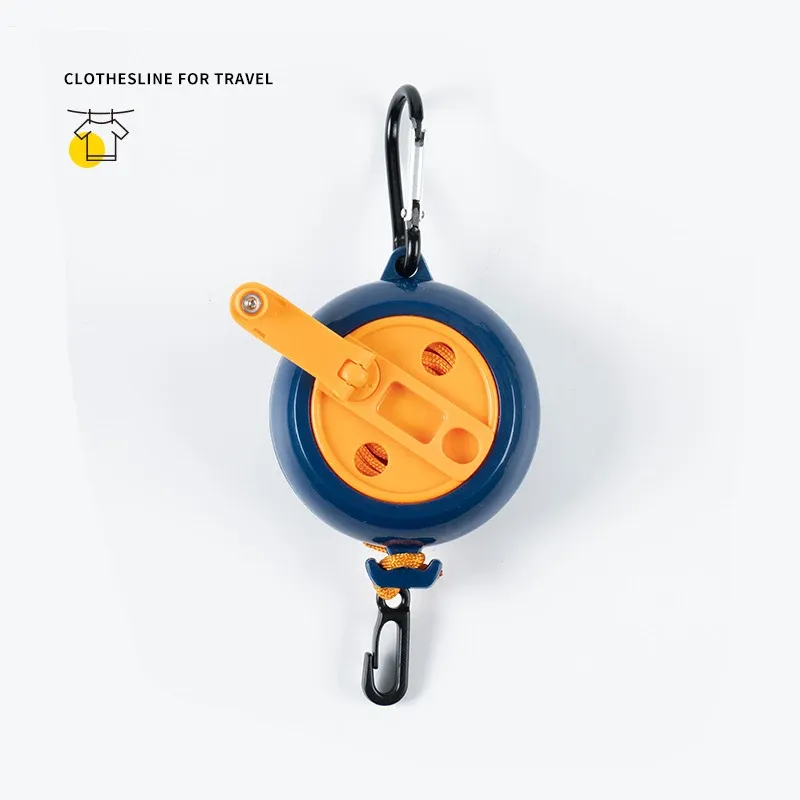 Corde à linge portable rétractable et réglable pour le camping, la randonnée et l'usage intérieur 8