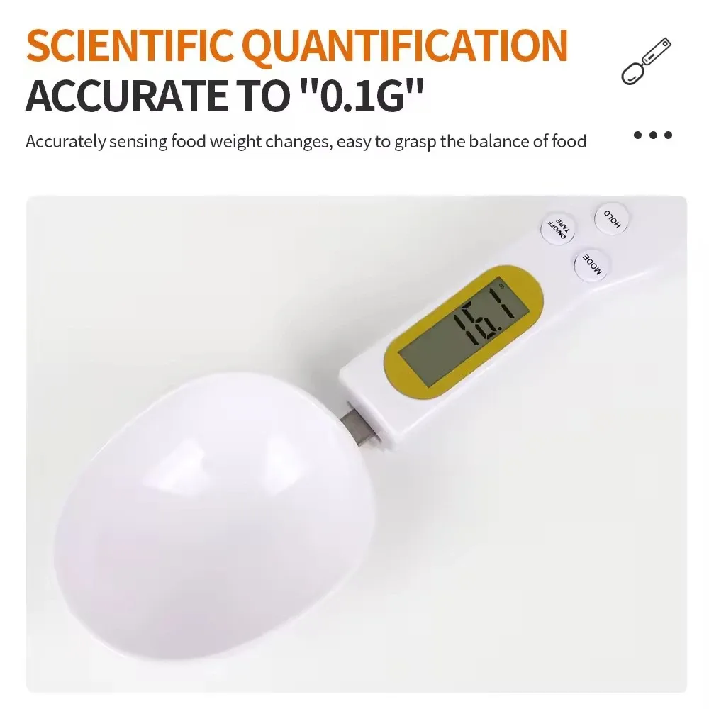 Balance de cuisine numérique avec mini cuillère doseuse, écran LCD, fonction tare, pesée de 0,1 à 500 g 2