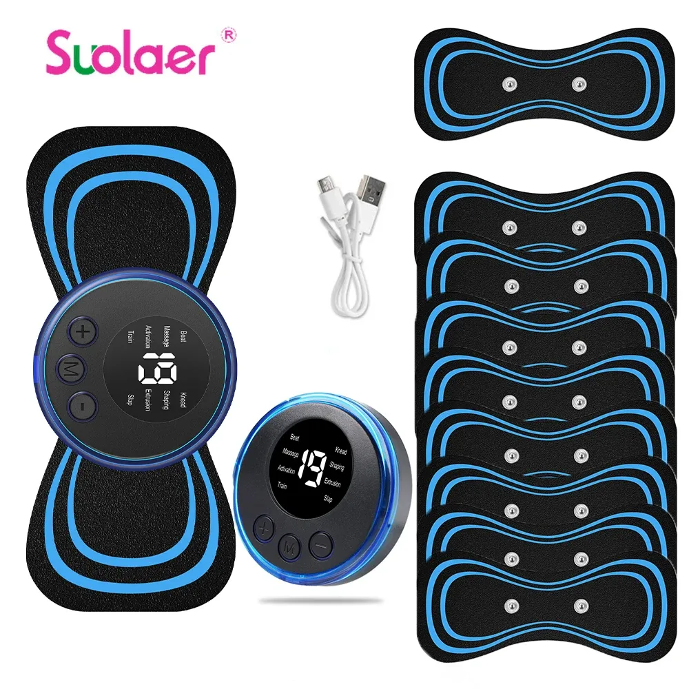 Mini masseur de cou électrique portable EMS pour soulager les douleurs cervicales et les tensions des épaules 1