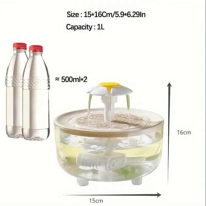 Fontaine à eau automatique pour animaux de compagnie avec filtre 4