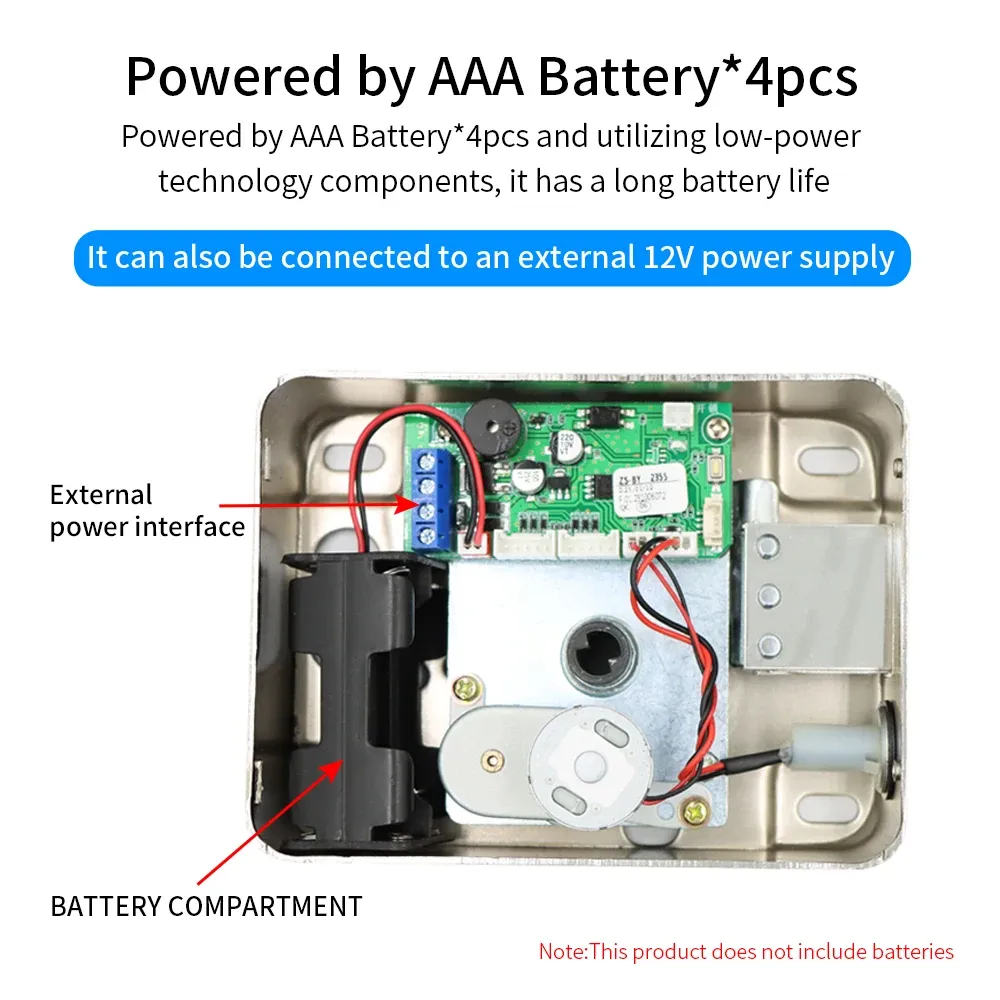 Serrure de porte d'extérieur intelligente Tuya avec capteur d'empreintes digitales double face, code numérique, carte IC et application Smart Life, 3 clés 6