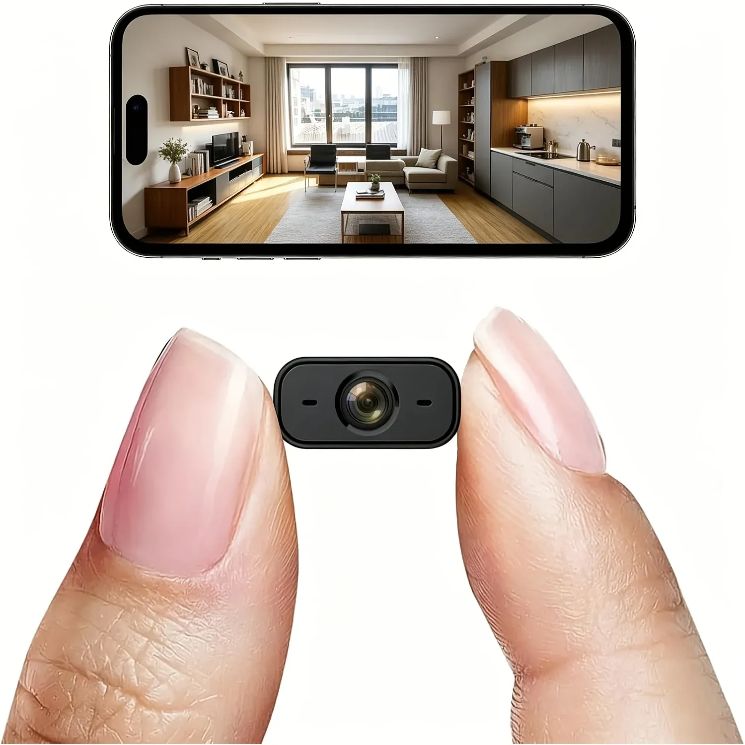 Mini caméra WiFi avec visualisation à distance sur smartphone, audio unidirectionnel et détection de mouvement 7