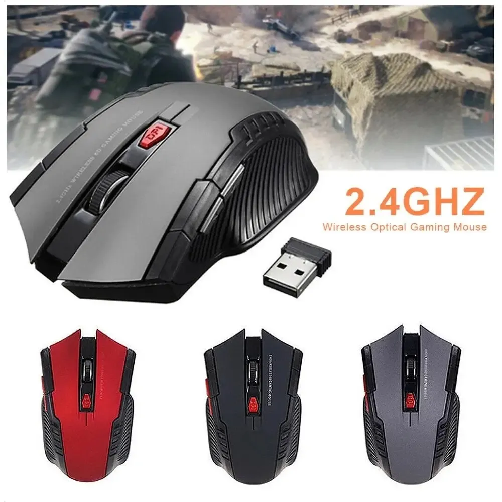 Souris sans fil optique 113 2,4 GHz avec récepteur USB, 6 boutons, format portable pour ordinateur portable