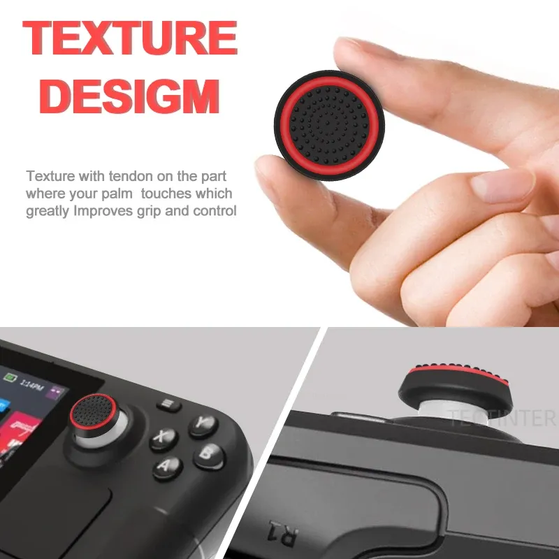 Capuchons de joystick en silicone, lot de 4, compatibles Nintendo Switch 2, PS5, PS4, PS3, manette Steam Deck et Xbox, accessoires pour manette de jeu 2