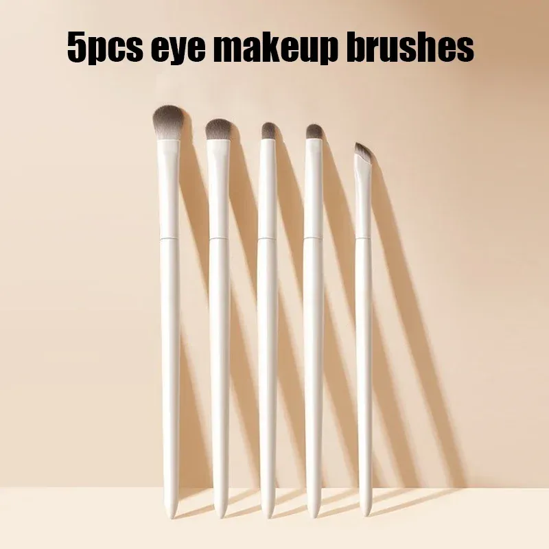 5/6/8/10 pièces Ensemble de pinceaux de maquillage pour les yeux naturels, pinceaux de précision pour fard à paupières, blanc ultra doux, outil de maquillage pour eyeliner 10