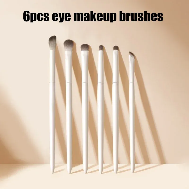 5/6/8/10 pièces Ensemble de pinceaux de maquillage pour les yeux naturels, pinceaux de précision pour fard à paupières, blanc ultra doux, outil de maquillage pour eyeliner 9