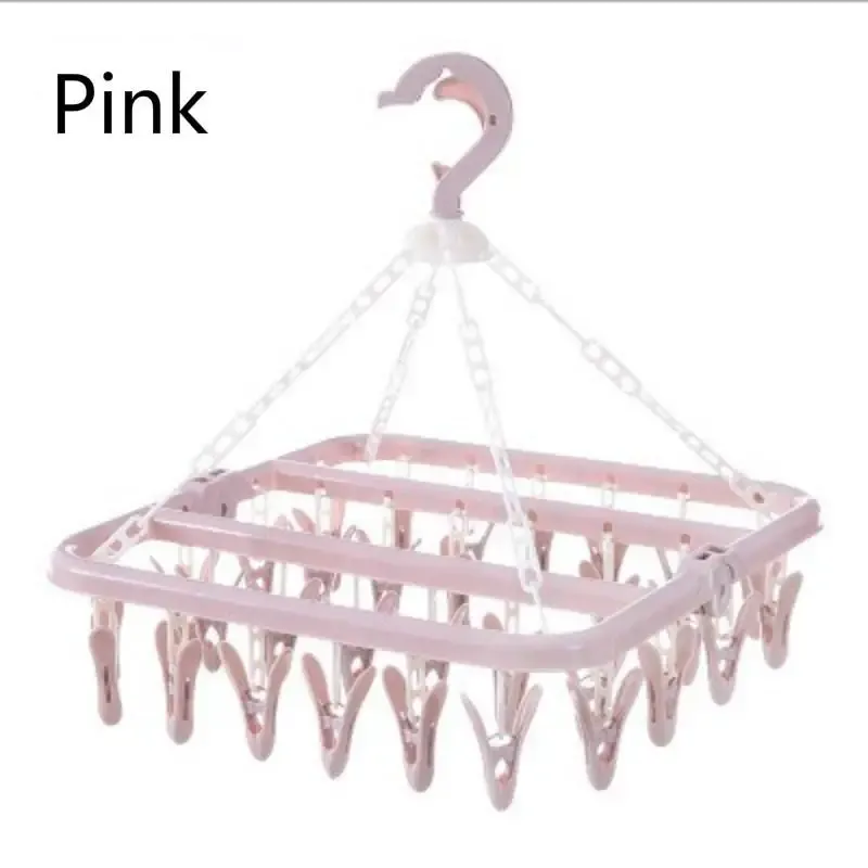 Pince à linge pliante x32, accroche-tout pour sèche-linge, idéale pour chaussettes, sous-vêtements et vêtements de bébé 9