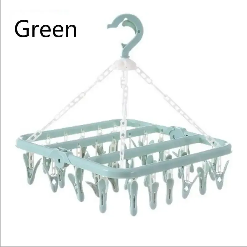Pince à linge pliante x32, accroche-tout pour sèche-linge, idéale pour chaussettes, sous-vêtements et vêtements de bébé 8