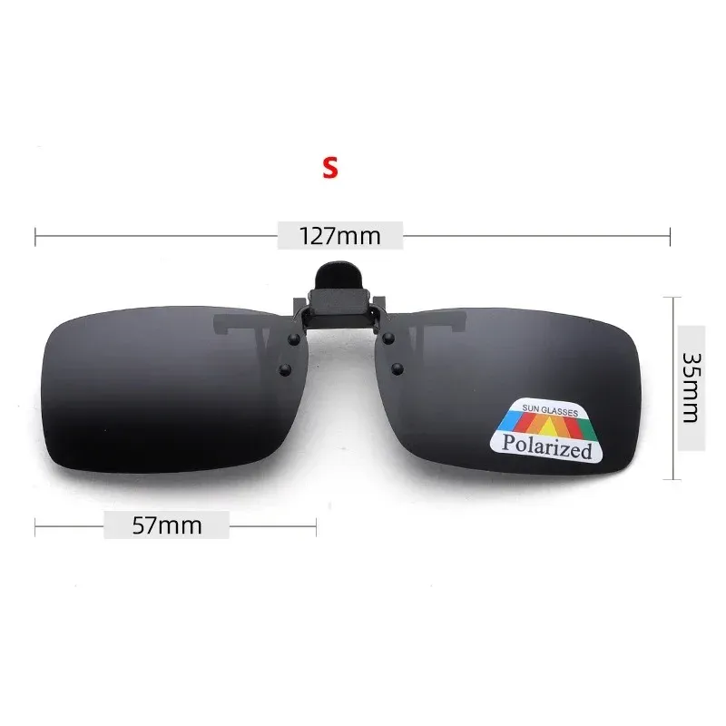 Lunettes de soleil polarisées à verres gris avec clip rabattable, protection UV 380, pour la conduite et la pêche 23