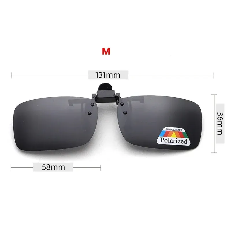 Lunettes de soleil polarisées à verres gris avec clip rabattable, protection UV 380, pour la conduite et la pêche 24