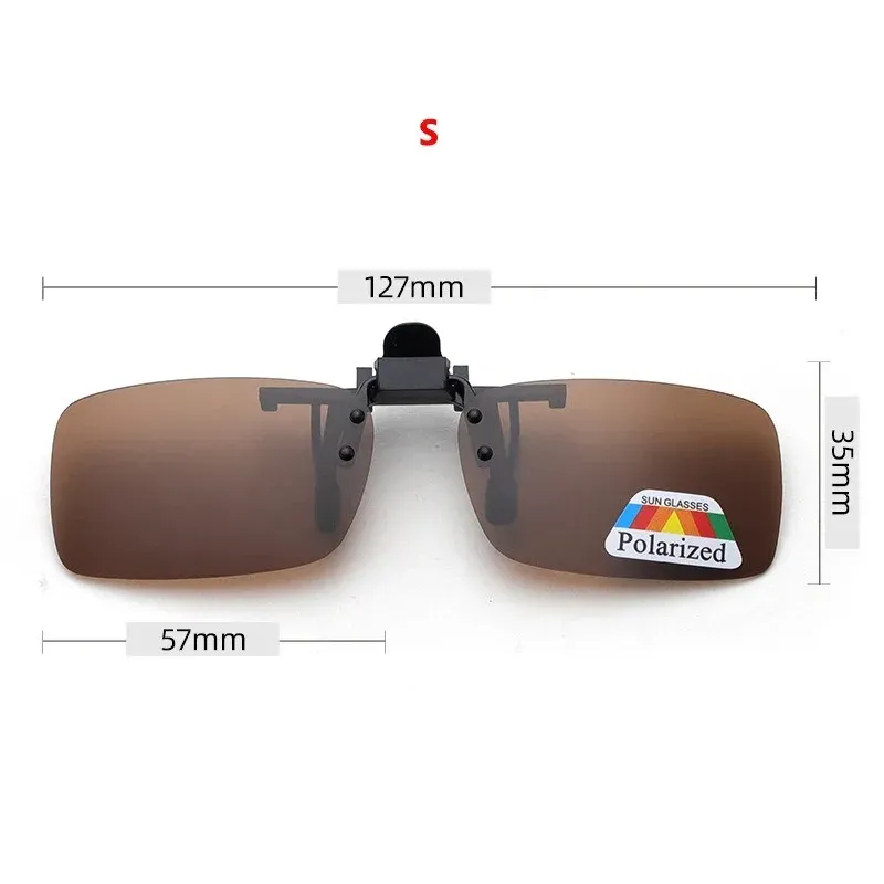 Lunettes de soleil polarisées à verres gris avec clip rabattable, protection UV 380, pour la conduite et la pêche 16