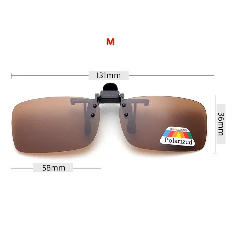 Lunettes de soleil polarisées à verres gris avec clip rabattable, protection UV 380, pour la conduite et la pêche 17