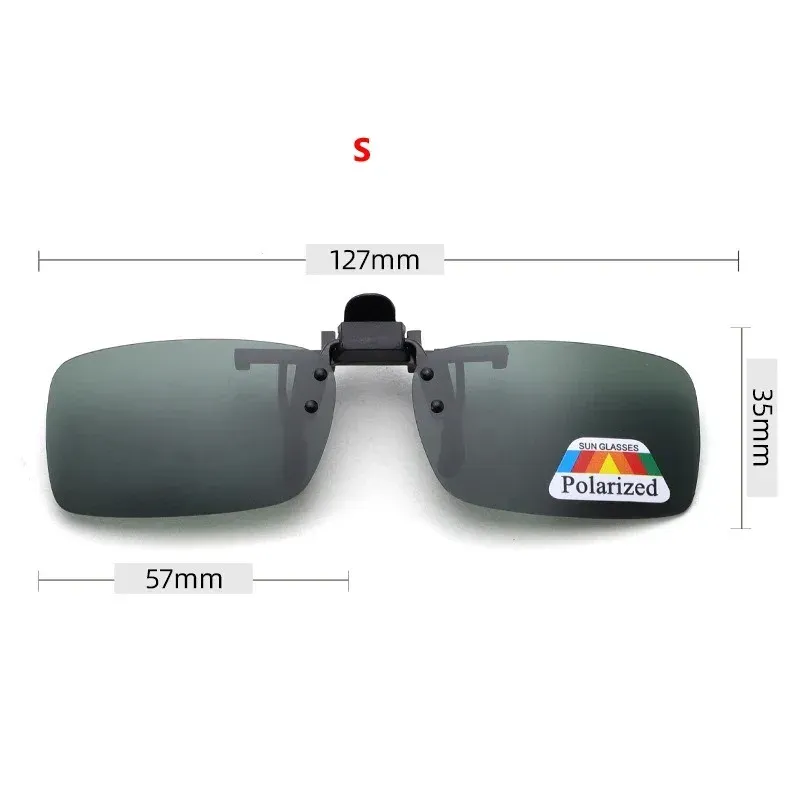 Lunettes de soleil polarisées à verres gris avec clip rabattable, protection UV 380, pour la conduite et la pêche 19