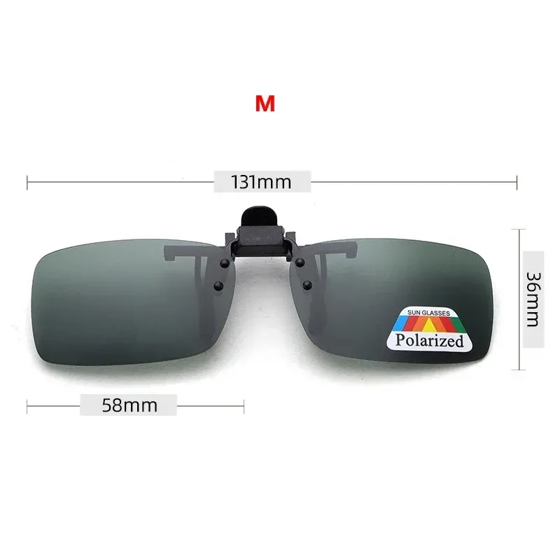 Lunettes de soleil polarisées à verres gris avec clip rabattable, protection UV 380, pour la conduite et la pêche 20