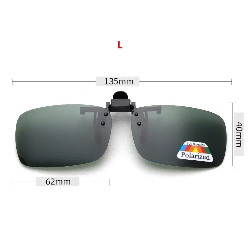 Lunettes de soleil polarisées à verres gris avec clip rabattable, protection UV 380, pour la conduite et la pêche 21