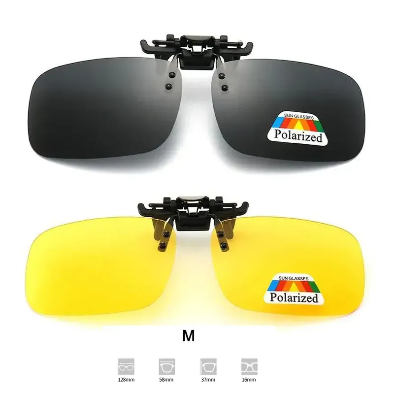 Lunettes de soleil polarisées à verres gris avec clip rabattable, protection UV 380, pour la conduite et la pêche 9