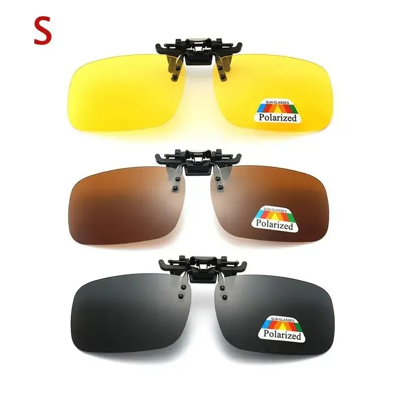 Lunettes de soleil polarisées à verres gris avec clip rabattable, protection UV 380, pour la conduite et la pêche 27