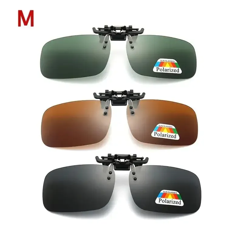 Lunettes de soleil polarisées à verres gris avec clip rabattable, protection UV 380, pour la conduite et la pêche 28