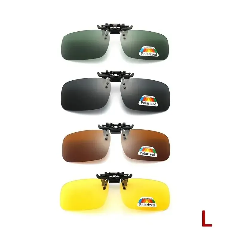 Lunettes de soleil polarisées à verres gris avec clip rabattable, protection UV 380, pour la conduite et la pêche 29
