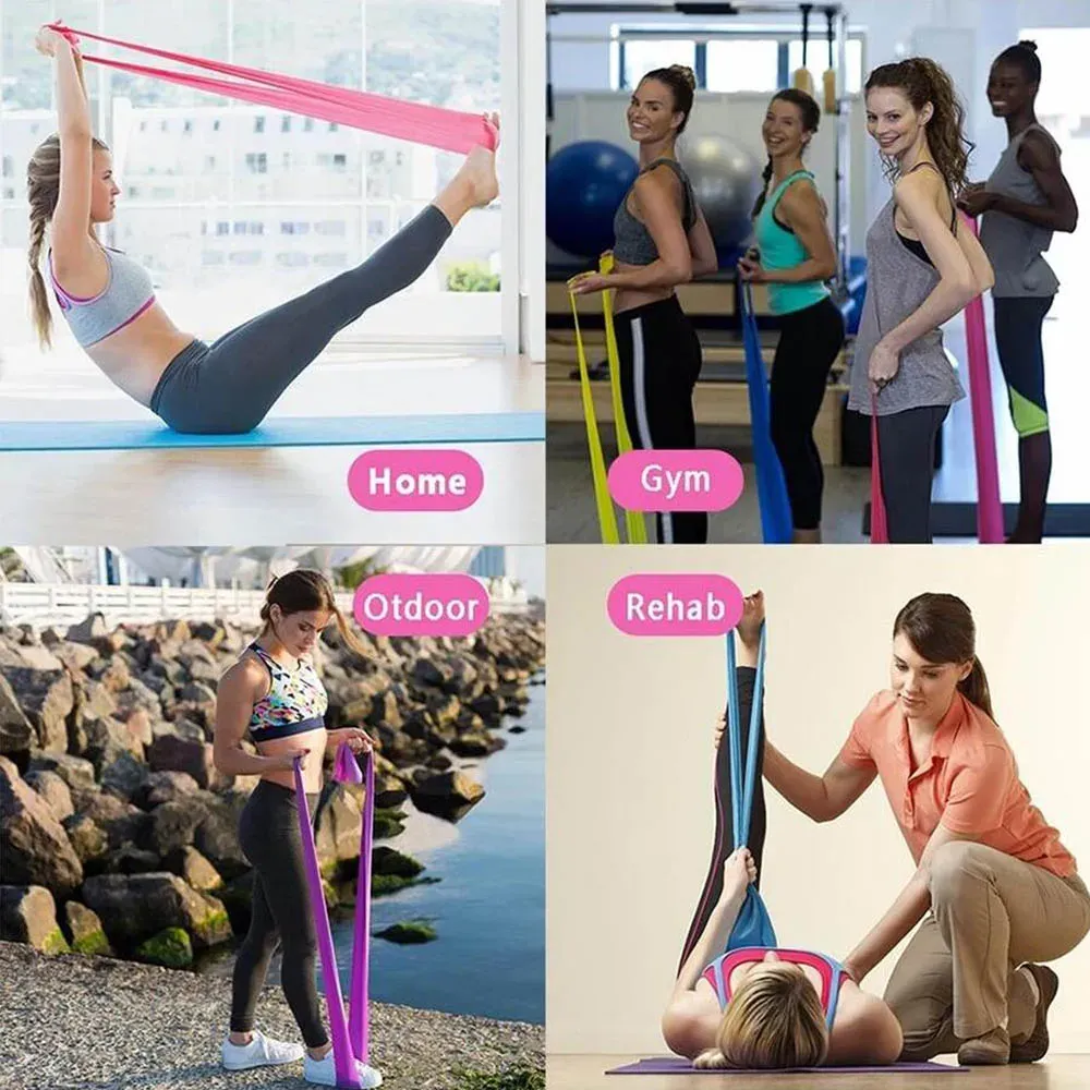 Bandes de résistance pour l'entraînement, thérapie physique, Pilates et gymnastique à domicile 4