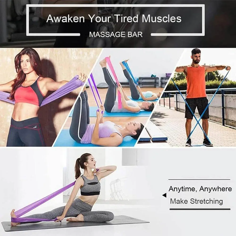 Bandes de résistance pour l'entraînement, thérapie physique, Pilates et gymnastique à domicile 6